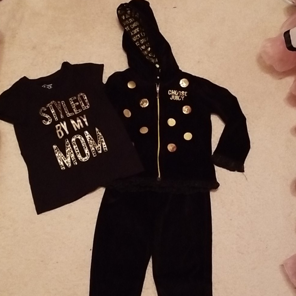 Juicy Couture velour tracksuit with shirt to match
